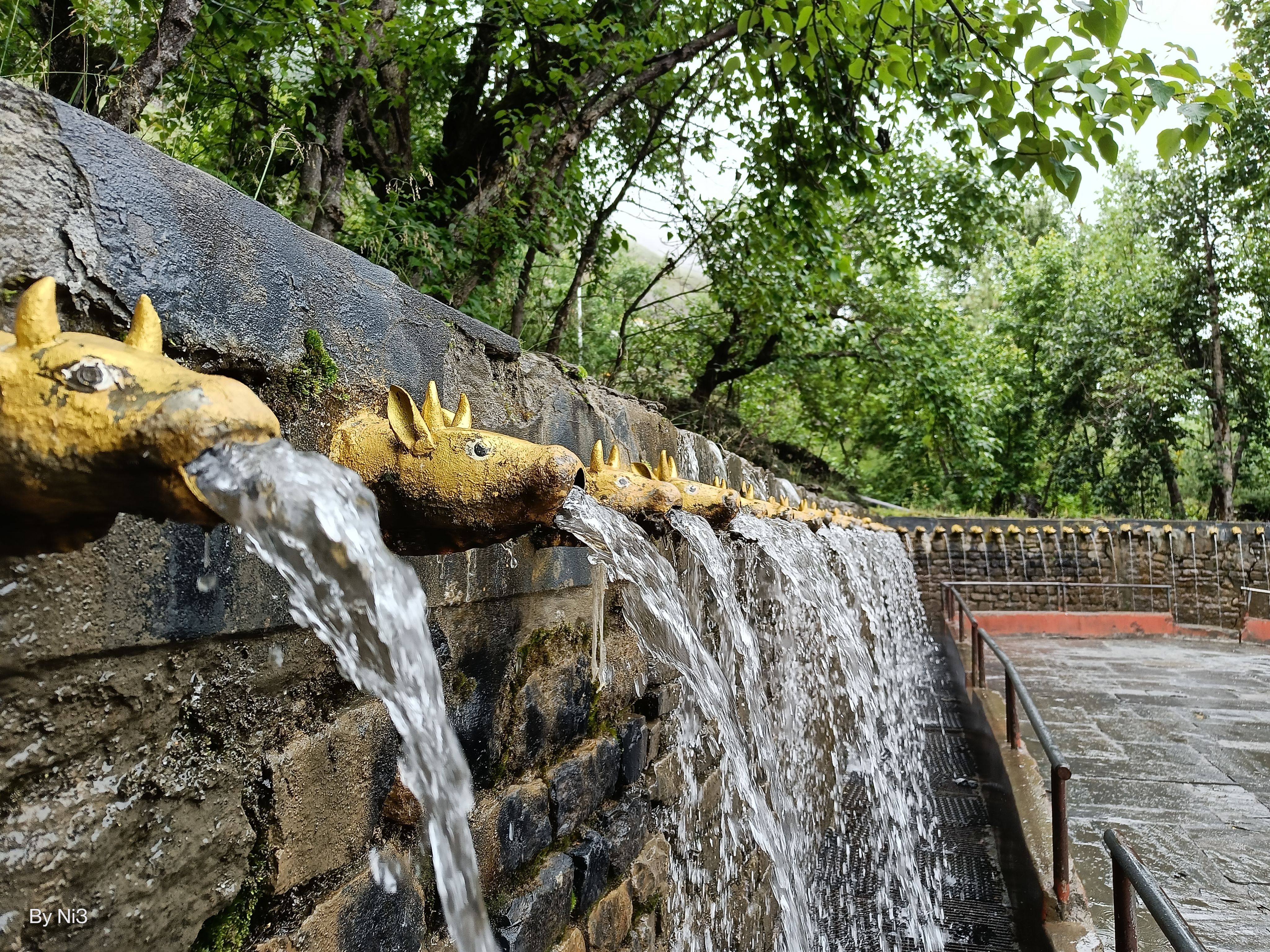 Water taps in Muktinath temple